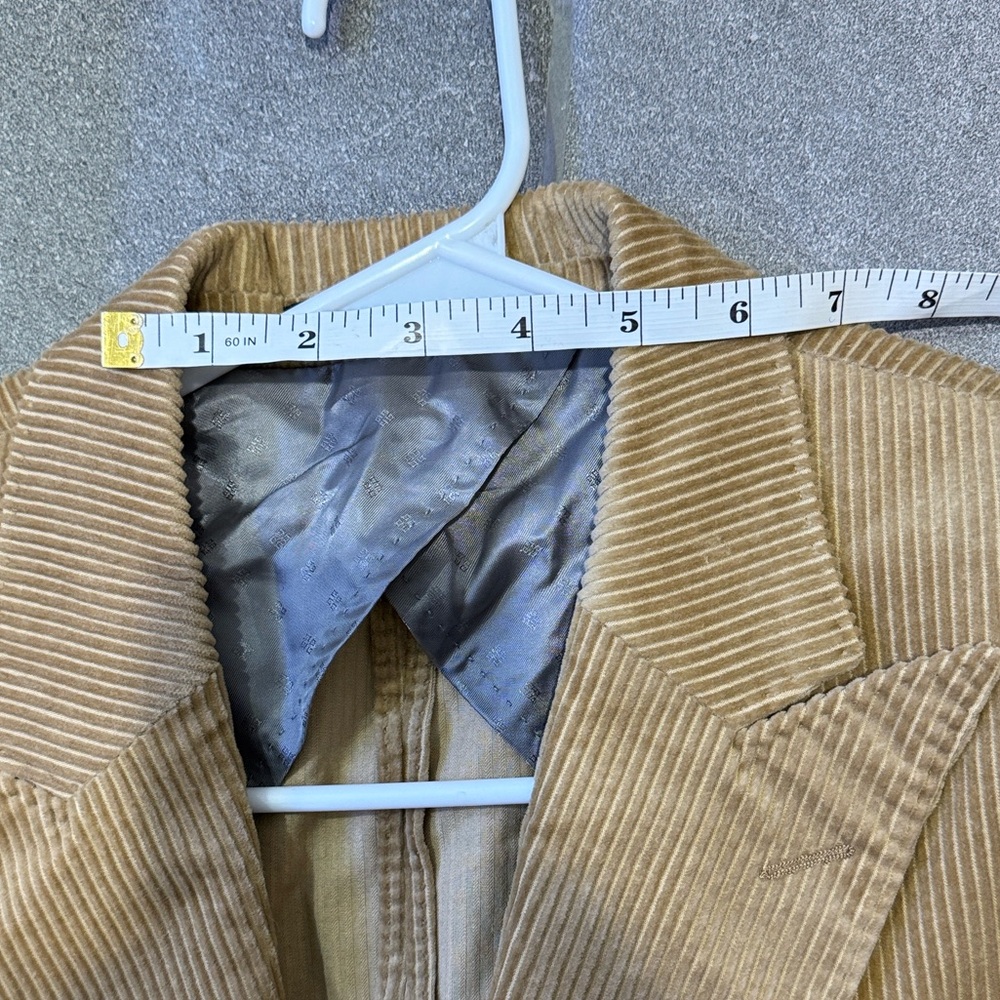 HUGO BOSS Snoop Dog Embroidered Tan Made to Measure Corduroy Blazer - Picture 6 of 11